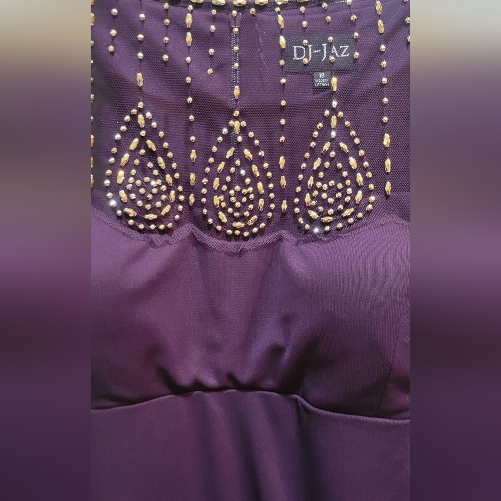 DJ- Jaz womens formal dress purple/eggplant size 18 long - Picture 4 of 7